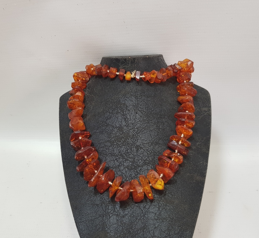 ANTİKA DAMLA KEHRİBAR GERDANLIK