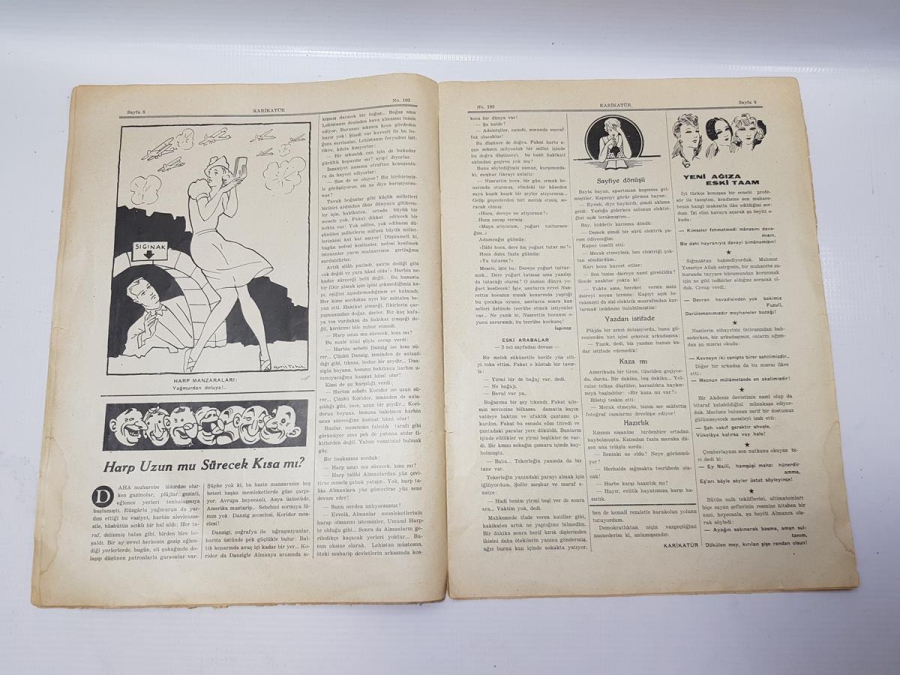 2. DÜNYA SAVAŞI DÖNEMİ 1939 HİTLER KAPAKLI KARİKATÜR DERGİSİ