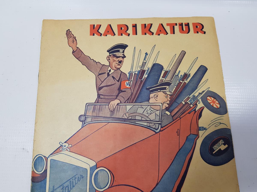 2. DÜNYA SAVAŞI DÖNEMİ 1939 HİTLER KAPAKLI KARİKATÜR DERGİSİ