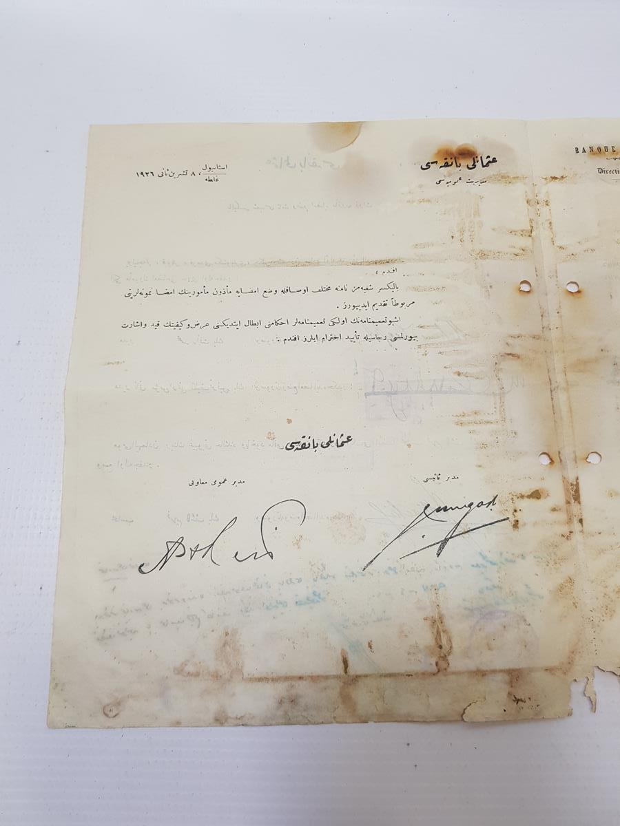 OSMANLI BANKASI BALIKESİR ŞUBESİ OSMANLICA VE FRANSIZCA İMZA SİRKÜLERİ