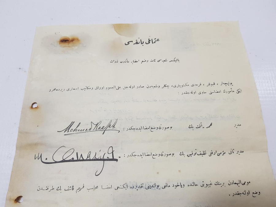 OSMANLI BANKASI BALIKESİR ŞUBESİ OSMANLICA VE FRANSIZCA İMZA SİRKÜLERİ