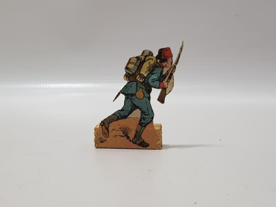1. DÜNYA SAVAŞI DÖNEMİ ÇOK NADİR KAĞIT TÜRK ASKERİ FİGÜRÜ