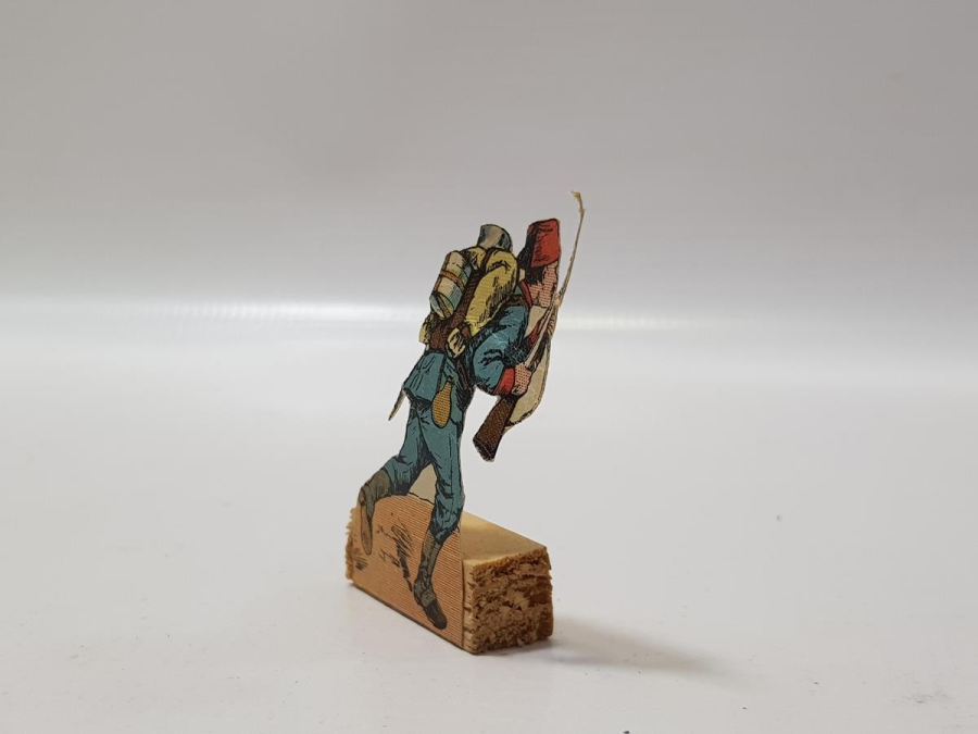 1. DÜNYA SAVAŞI DÖNEMİ ÇOK NADİR KAĞIT TÜRK ASKERİ FİGÜRÜ