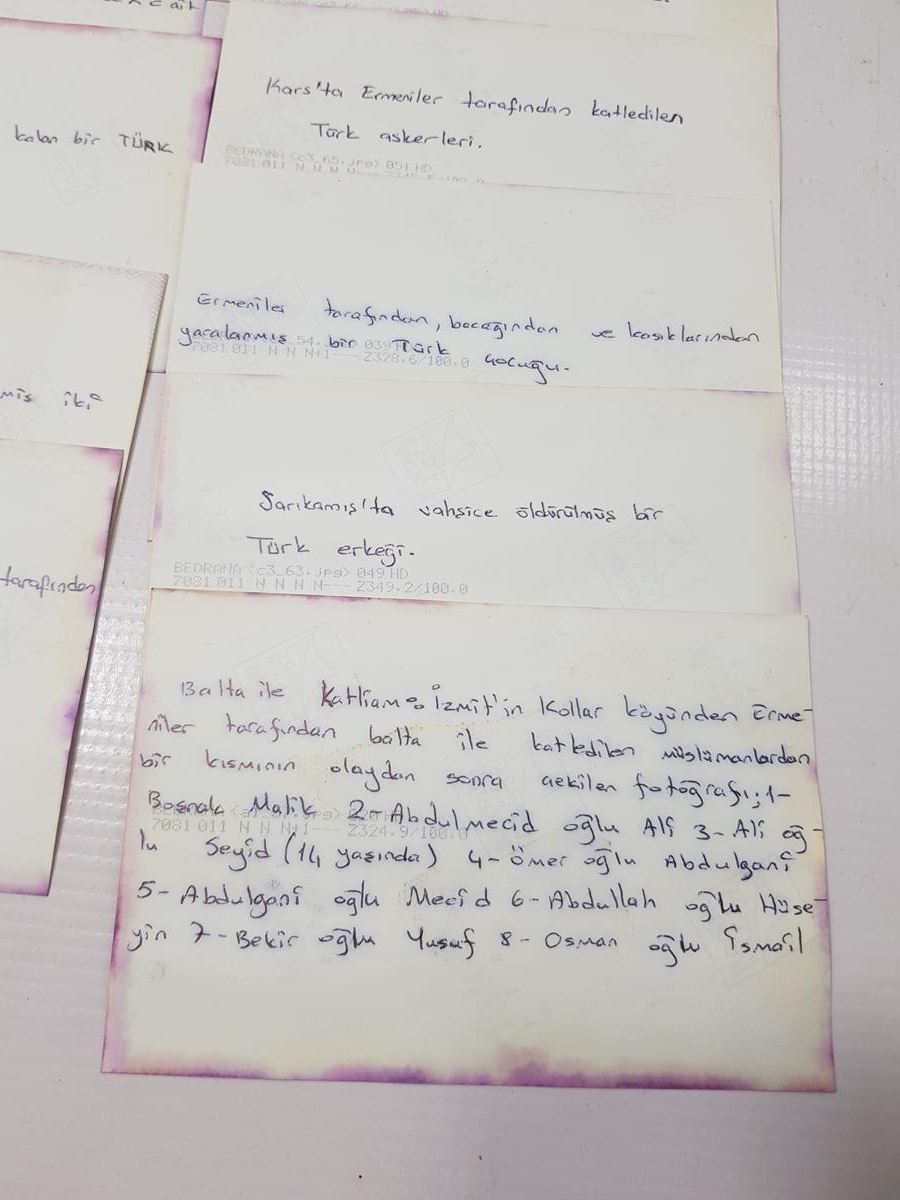 ERMENİLERİN TÜRKLERİ KATLİAMIYLA İLGİLİ FOTOĞRAF LOTU