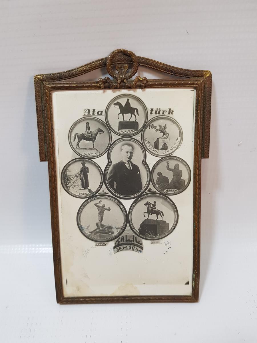 ORİJİNAL ÇERÇEVESİNDE ATATÜRK KARTPOSTALI