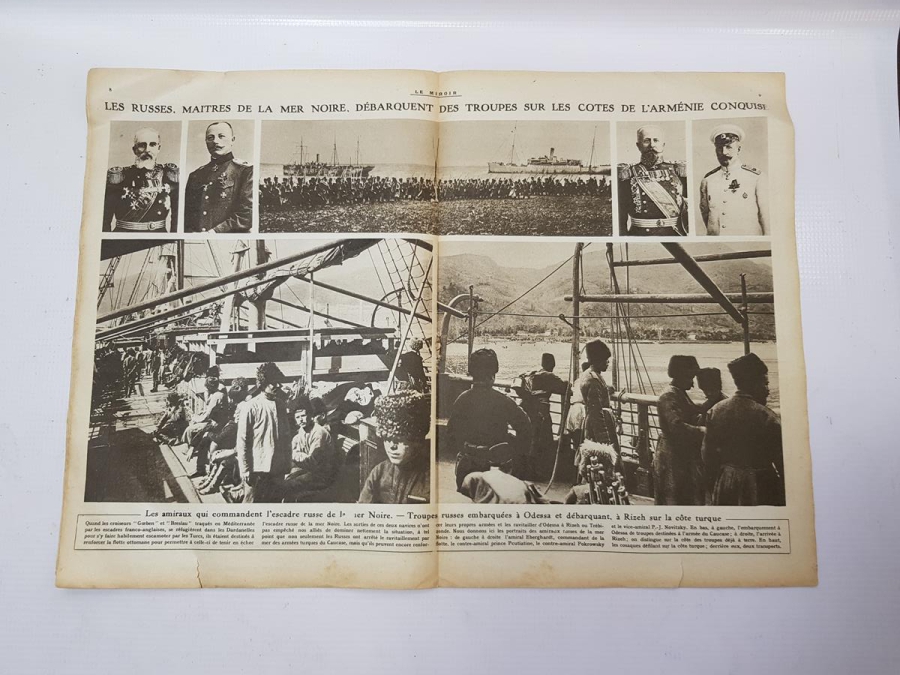 1. DÜNYA SAVAŞI 1916 TARİHLİ RİZE VE TRABZON HABERLİ LE MİROİR DERGİSİ