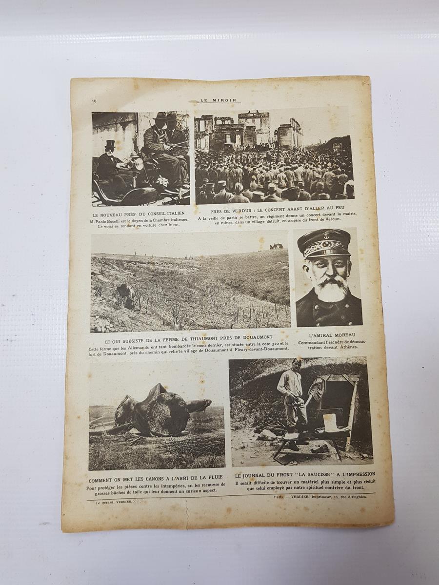 1. DÜNYA SAVAŞI 1916 TARİHLİ RİZE VE TRABZON HABERLİ LE MİROİR DERGİSİ