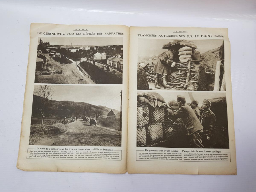 1. DÜNYA SAVAŞI 1916 TARİHLİ RİZE VE TRABZON HABERLİ LE MİROİR DERGİSİ