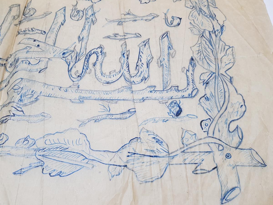 EL YAZMA BESMELE HAT LEVHA ESKİZ ÇALIŞMASI