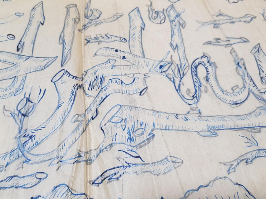 EL YAZMA BESMELE HAT LEVHA ESKİZ ÇALIŞMASI