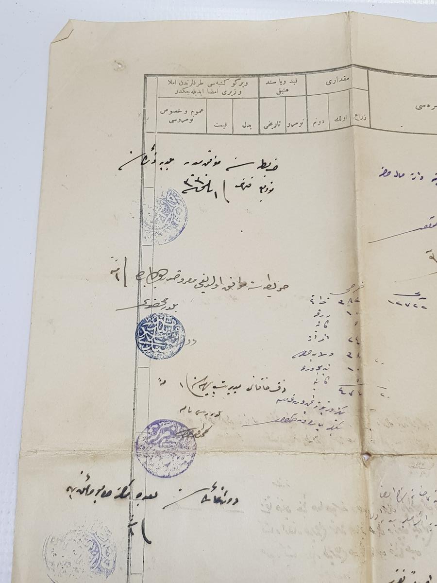 OSMANLICA TAPU SATIŞ BELGESİ