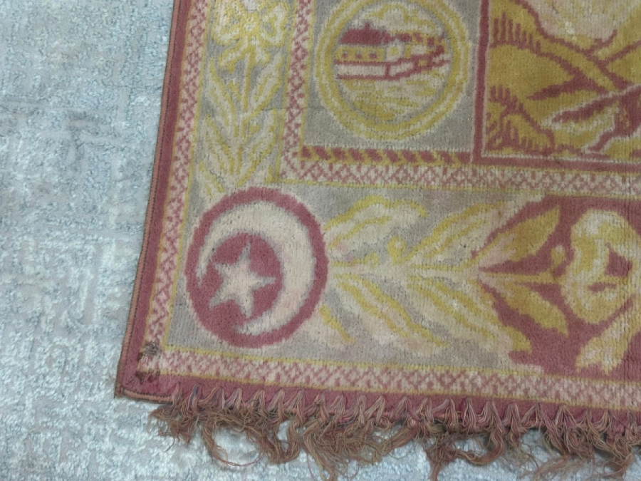 OSMANLICA HATIRA-İ CUMHURİYET YAZILI ÇOK NADİR ATATÜRK DUVAR HALISI