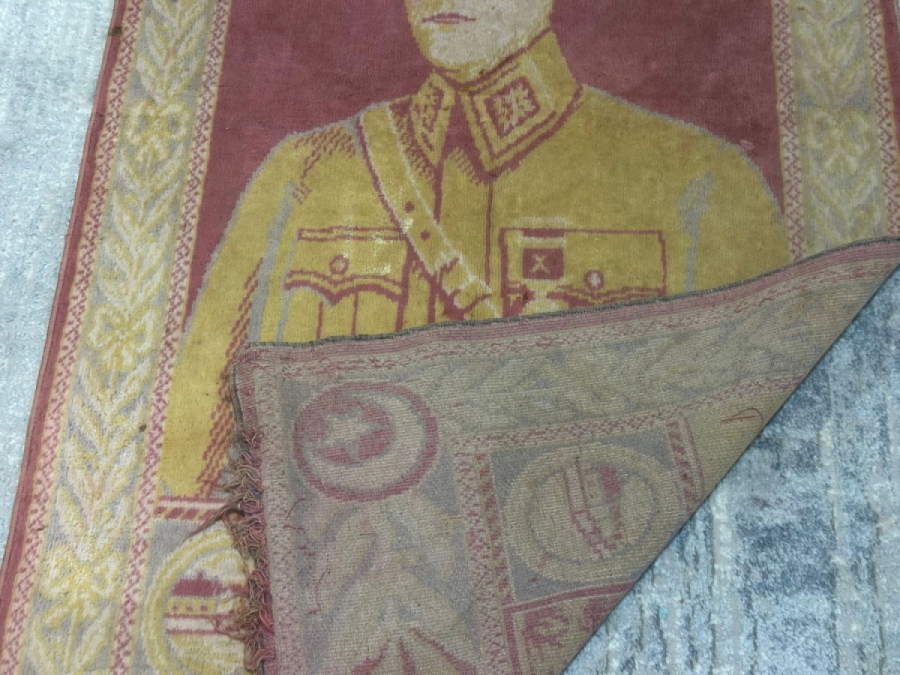 OSMANLICA HATIRA-İ CUMHURİYET YAZILI ÇOK NADİR ATATÜRK DUVAR HALISI