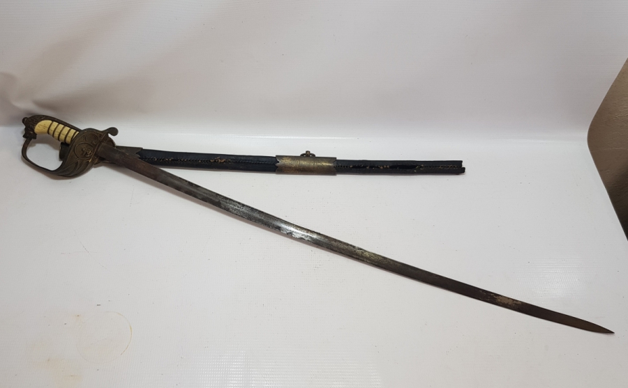 OSMANLI DÖNEMİ ASLAN BAŞLI DENİZCİ SUBAY KILICI