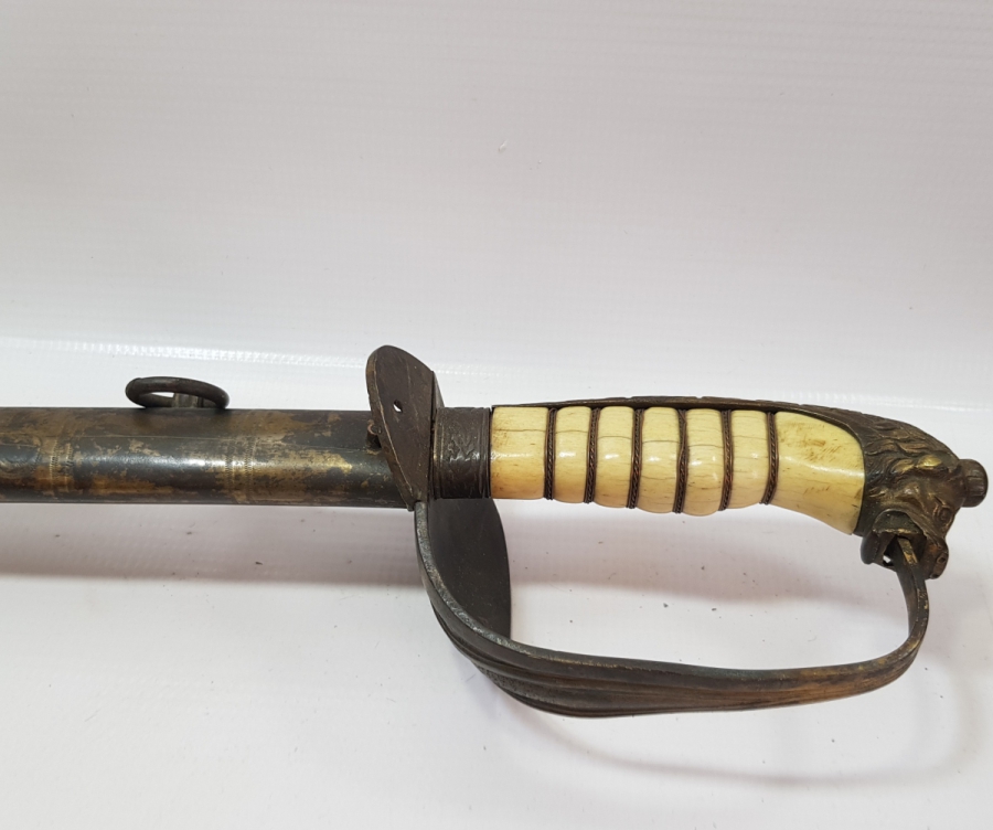 OSMANLI DÖNEMİ ASLAN BAŞLI DENİZCİ SUBAY KILICI