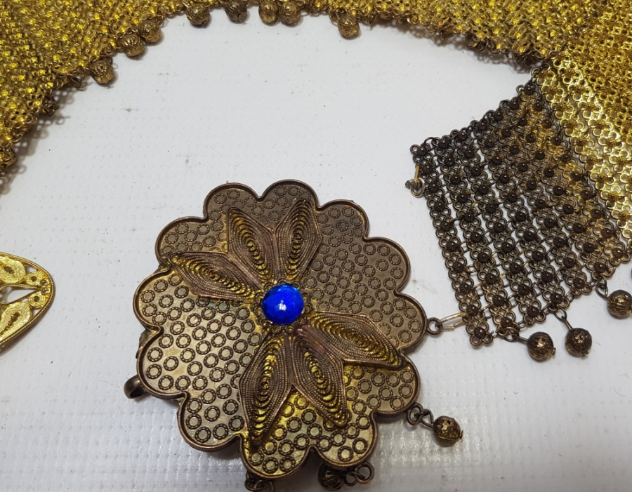 ALTIN KAPLAMA ANTİKA GELİN KEMERİ