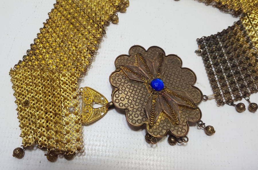 ALTIN KAPLAMA ANTİKA GELİN KEMERİ