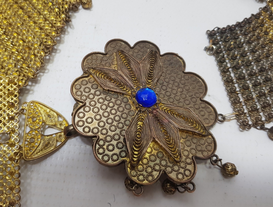 ALTIN KAPLAMA ANTİKA GELİN KEMERİ