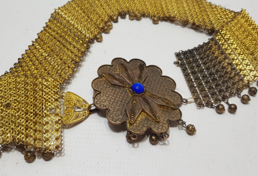 ALTIN KAPLAMA ANTİKA GELİN KEMERİ