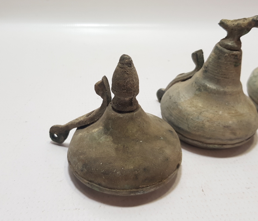 OSMANLI DÖNEMİ 3 ADET BAKIR İBRİK KAPAĞI