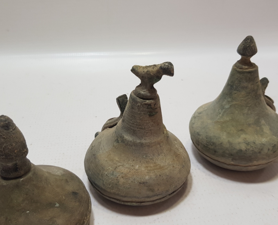 OSMANLI DÖNEMİ 3 ADET BAKIR İBRİK KAPAĞI