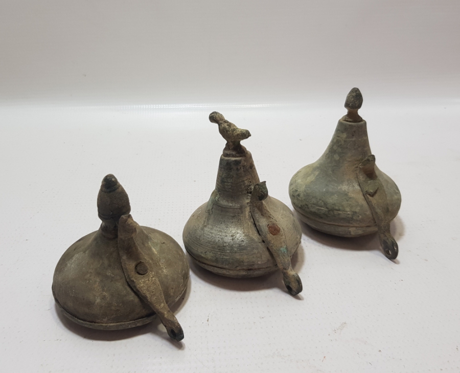 OSMANLI DÖNEMİ 3 ADET BAKIR İBRİK KAPAĞI