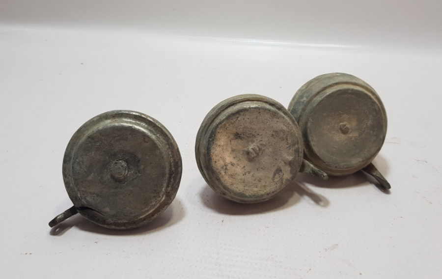 OSMANLI DÖNEMİ 3 ADET BAKIR İBRİK KAPAĞI