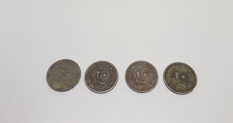 MEHMED REŞAD HAN DÖNEMİ 4 ADET NİKEL 20 PARA
