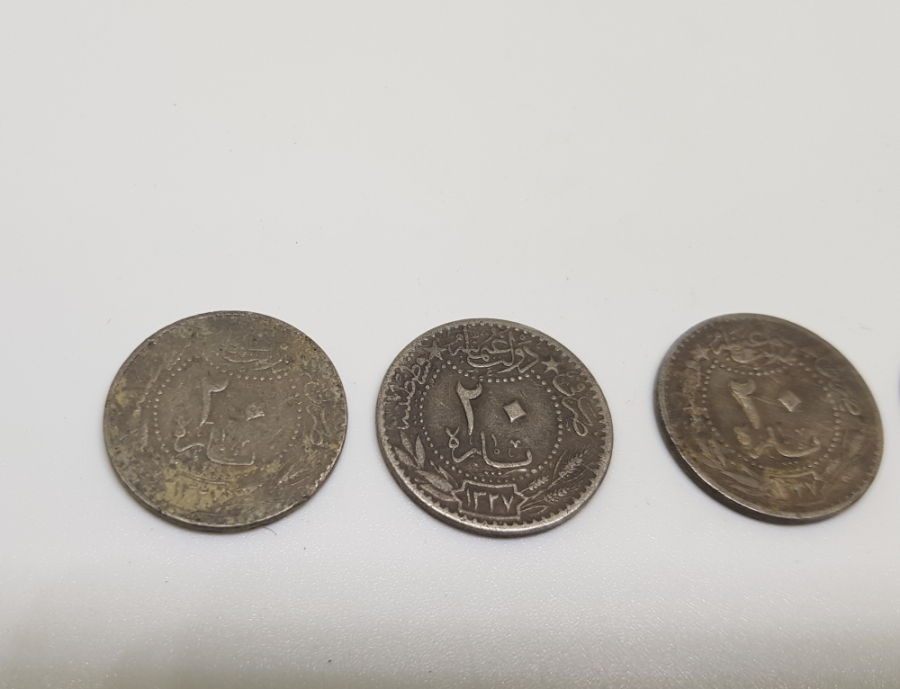 MEHMED REŞAD HAN DÖNEMİ 4 ADET NİKEL 20 PARA