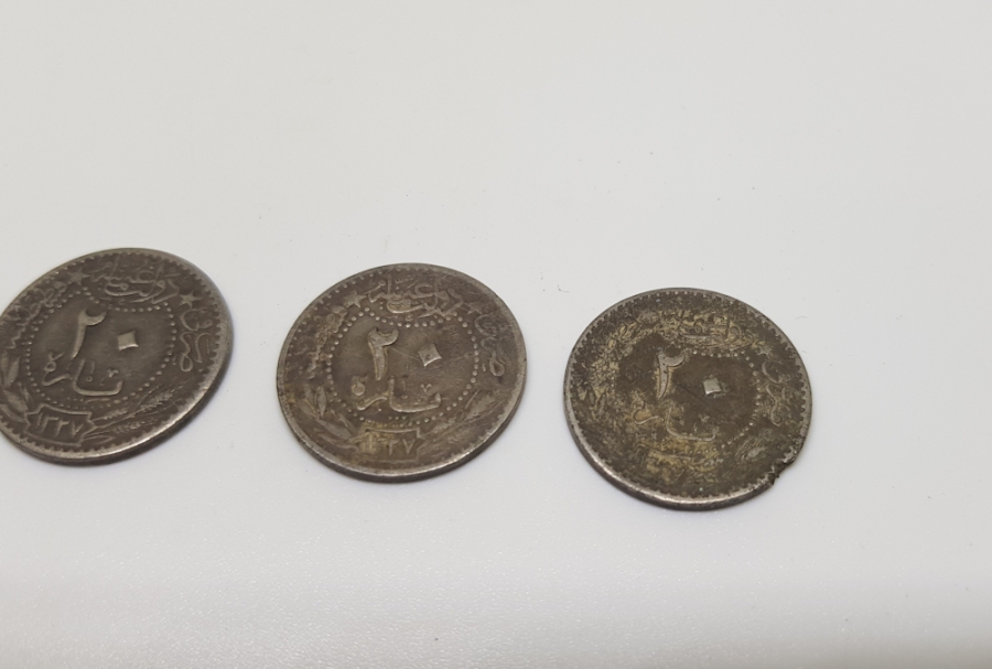 MEHMED REŞAD HAN DÖNEMİ 4 ADET NİKEL 20 PARA