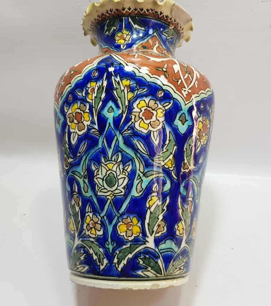 OSMANLI DÖNEMİ NADİR RENKTE BÜYÜK BOY KÜTAHYA ÇİNİ VAZO