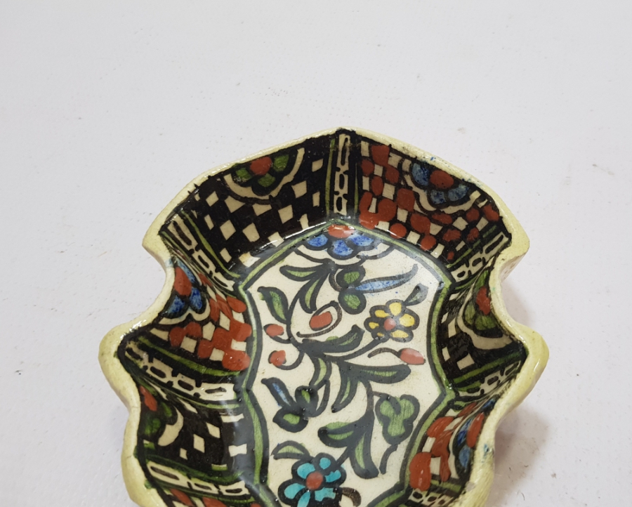 OSMANLI DÖNEMİ USTA İŞİ EL BOYAMA KUBBELİ FORMLU KÜTAHYA İFTARİYELİK - HURMALIK