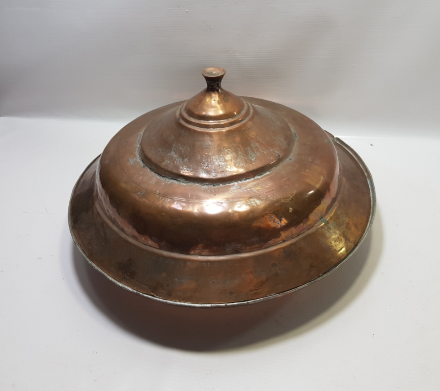 OSMANLI DÖNEMİ ÇOK NADİR DEV BOYDA KAPAKLI AĞA LENGERİ