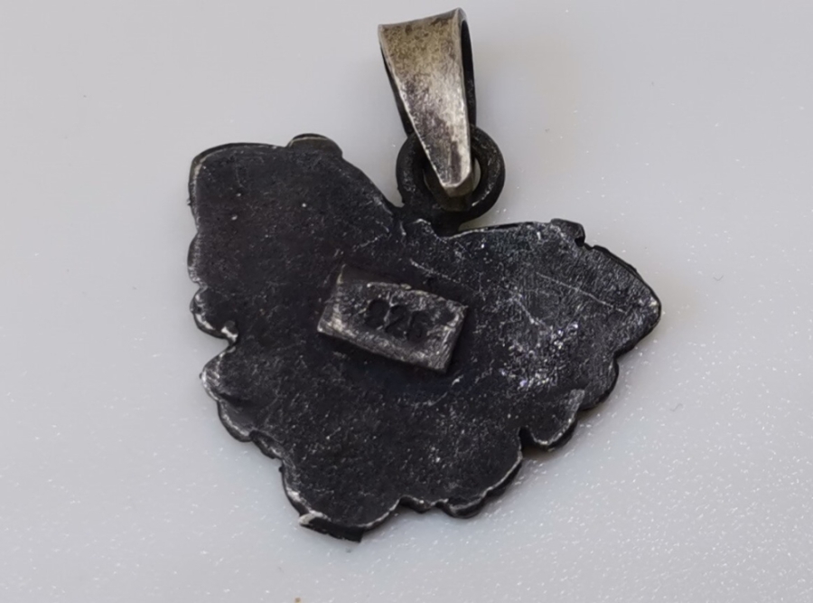 KELEBEK FORMLU GÜMÜŞ KOLYE UCU