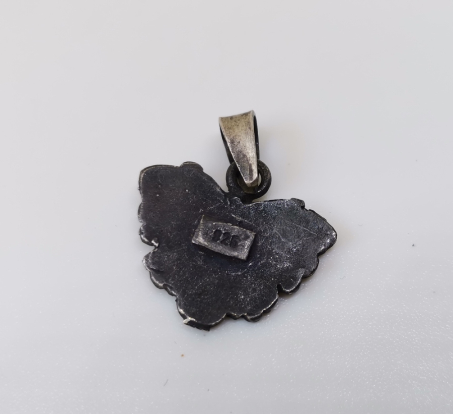 KELEBEK FORMLU GÜMÜŞ KOLYE UCU