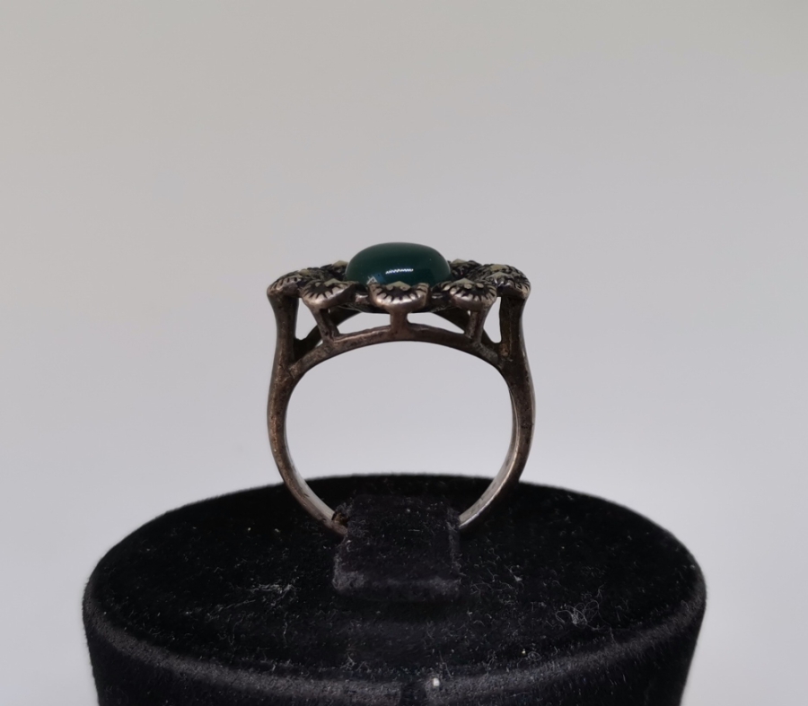 YEŞİM VE MARGAZİT TAŞLI ÖZEL YAPIM GÜMÜŞ YÜZÜK