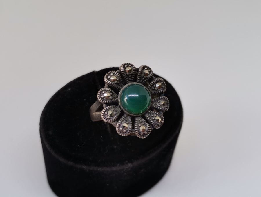 YEŞİM VE MARGAZİT TAŞLI ÖZEL YAPIM GÜMÜŞ YÜZÜK