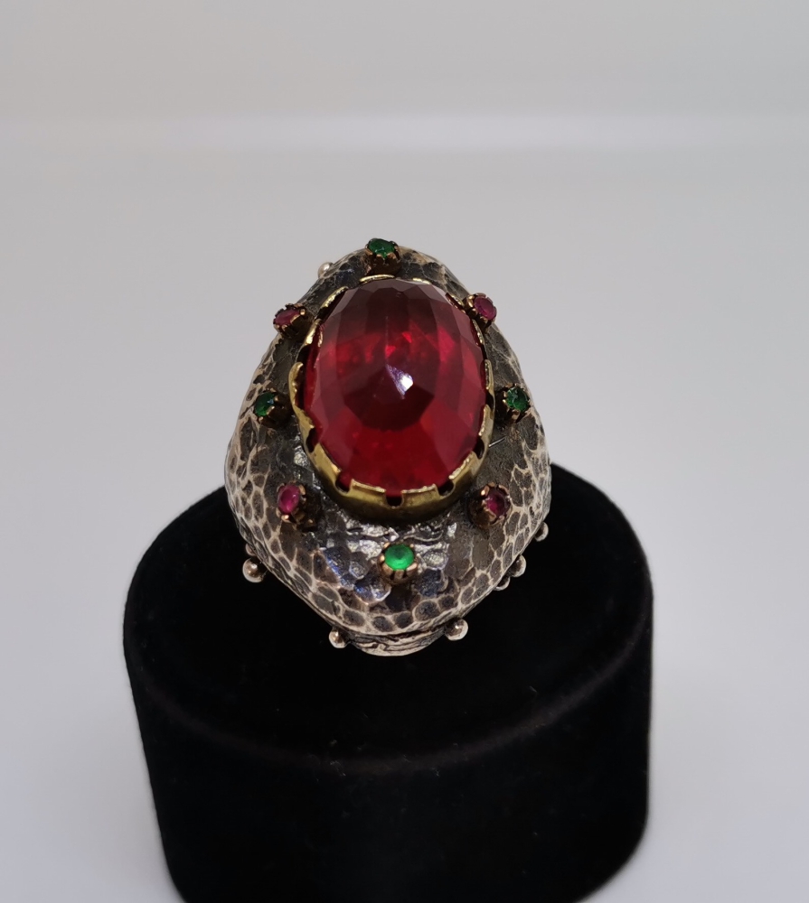 ÖZEL TASARIM BÜYÜK BOY GÜMÜŞ HÜRREM YÜZÜĞÜ