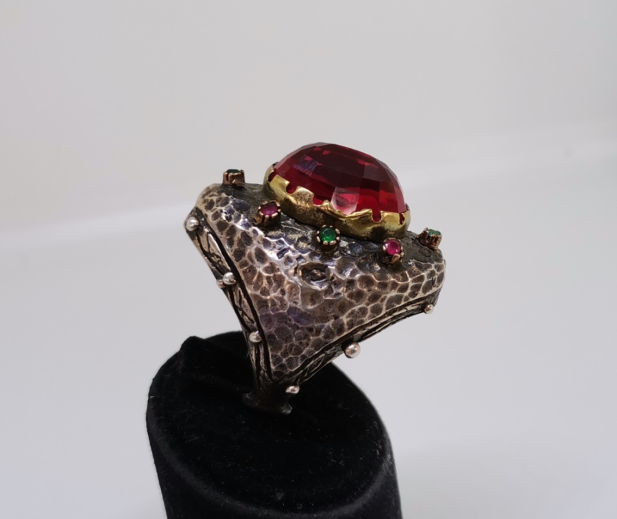 ÖZEL TASARIM BÜYÜK BOY GÜMÜŞ HÜRREM YÜZÜĞÜ