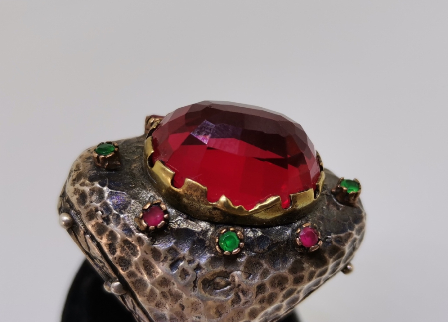 ÖZEL TASARIM BÜYÜK BOY GÜMÜŞ HÜRREM YÜZÜĞÜ