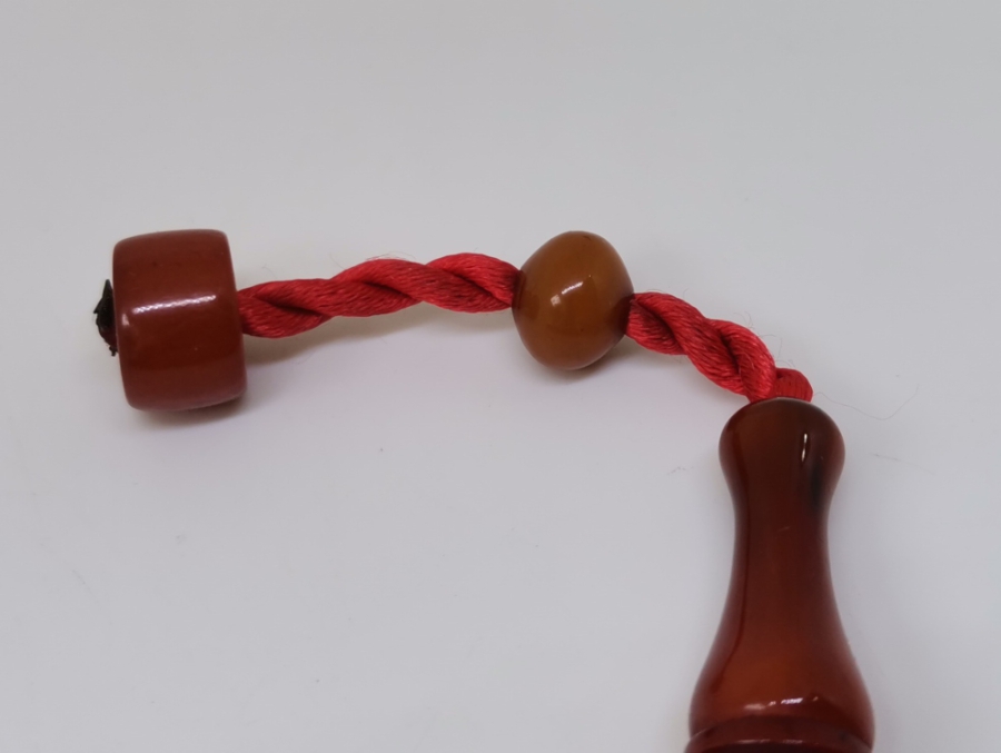 OSMANLI DÖNEMİ SIKMA KEHRİBAR MASKOT TESPİH