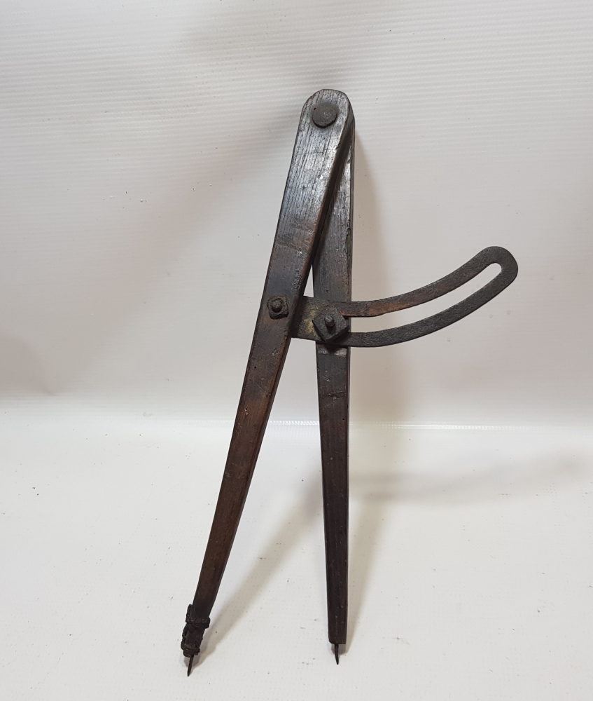 PRİMİTİF FORMLU OSMANLI DÖNEMİ BÜYÜK BOY NADİR MİMAR PERGELİ