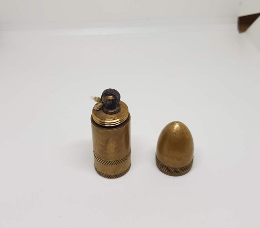 1. DÜNYA SAVAŞI DÖNEMİ TOP MERMİSİ FORMUNDA YAPILMIŞ OSMANLI DÖNEMİ SUBAY ÇAKMAĞI