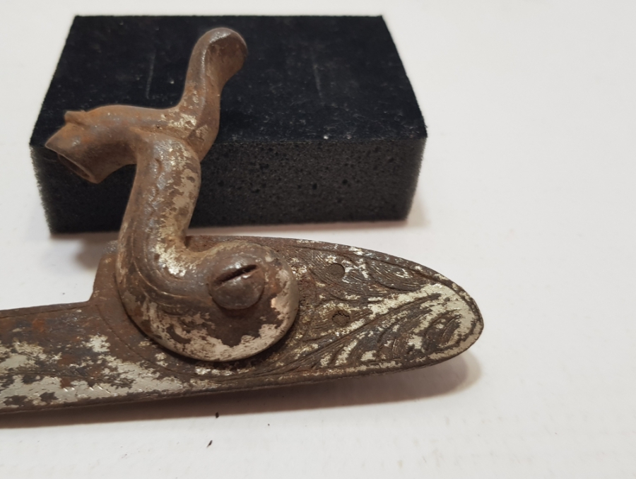 OSMANLI DÖNEMİ ÇOK NADİR TEKLİ SOLAK DOLMA TÜFEK ÇAKMAĞI