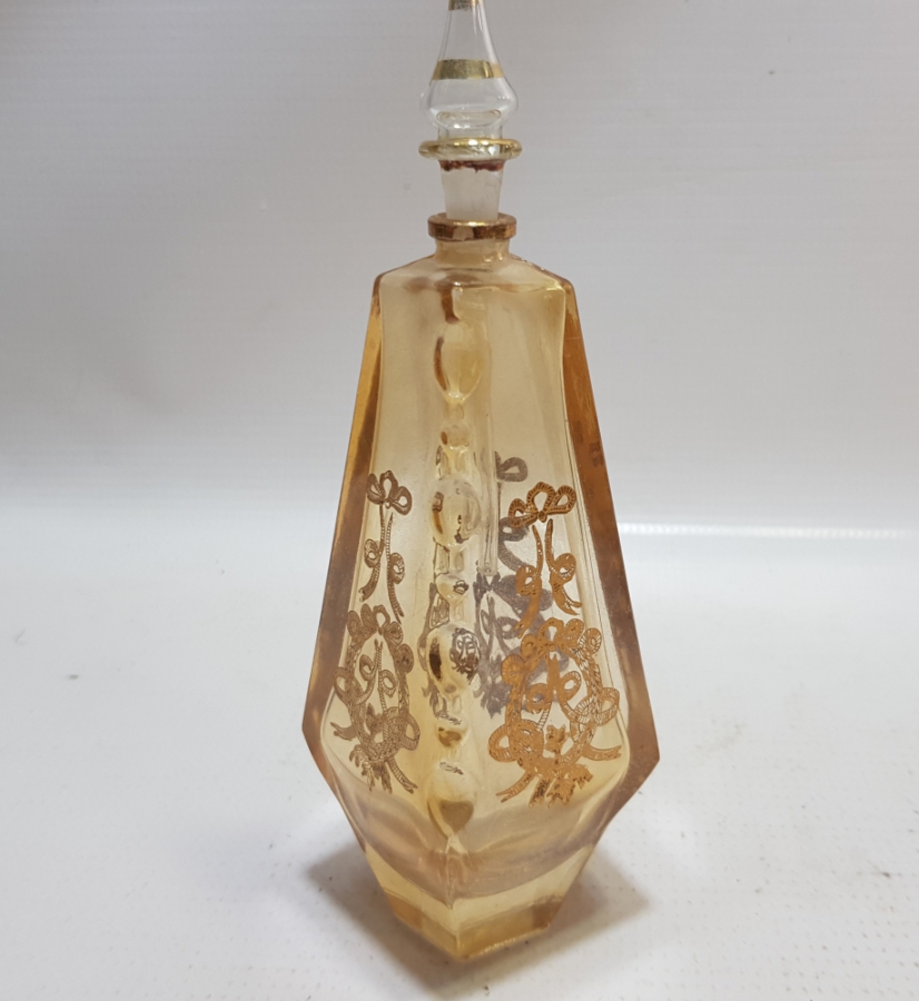 ÜZERİ ALTIN VARAKLI OSMANLI DÖNEMİ PARFÜM - KOKU ŞİŞESİ