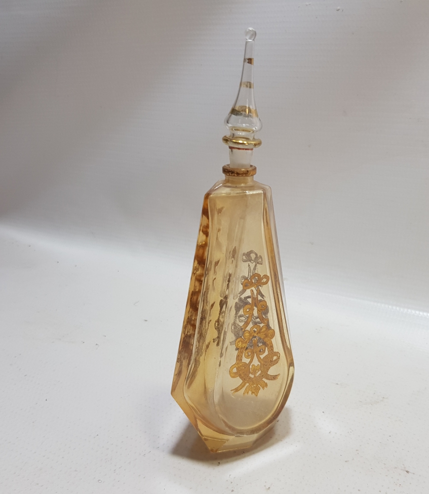 ÜZERİ ALTIN VARAKLI OSMANLI DÖNEMİ PARFÜM - KOKU ŞİŞESİ