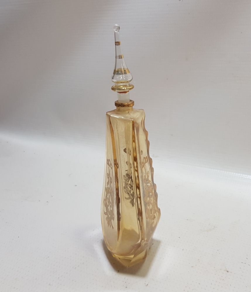 ÜZERİ ALTIN VARAKLI OSMANLI DÖNEMİ PARFÜM - KOKU ŞİŞESİ
