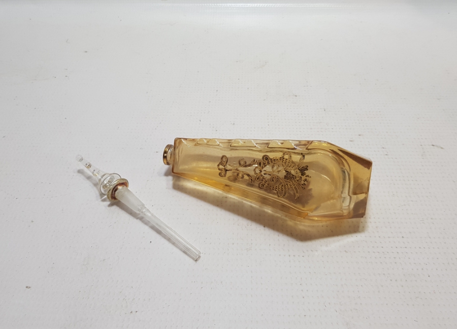 ÜZERİ ALTIN VARAKLI OSMANLI DÖNEMİ PARFÜM - KOKU ŞİŞESİ