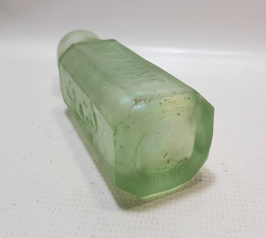 ÜZERİ DÖRT DİLDE YAZILI OSMANLI DÖNEMİ GAZOZ ŞİŞESİ