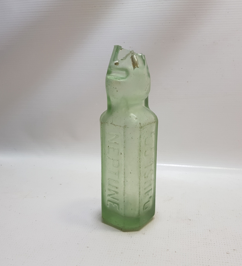 ÜZERİ DÖRT DİLDE YAZILI OSMANLI DÖNEMİ GAZOZ ŞİŞESİ